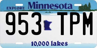 MN license plate 953TPM
