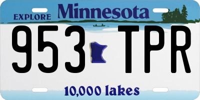 MN license plate 953TPR