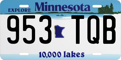 MN license plate 953TQB