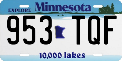 MN license plate 953TQF