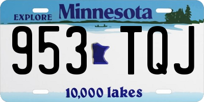 MN license plate 953TQJ
