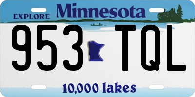 MN license plate 953TQL