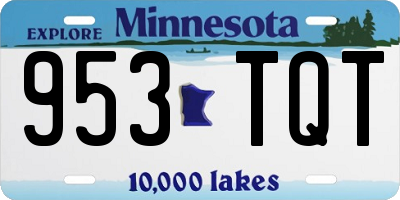 MN license plate 953TQT