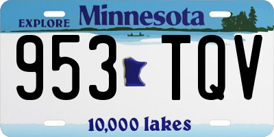 MN license plate 953TQV