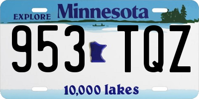 MN license plate 953TQZ