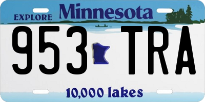 MN license plate 953TRA