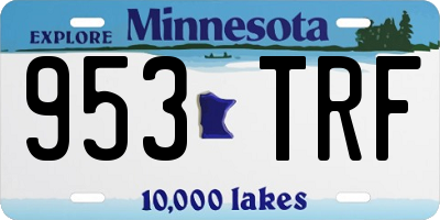 MN license plate 953TRF