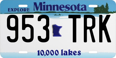 MN license plate 953TRK