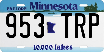 MN license plate 953TRP