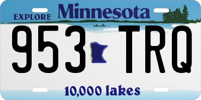 MN license plate 953TRQ