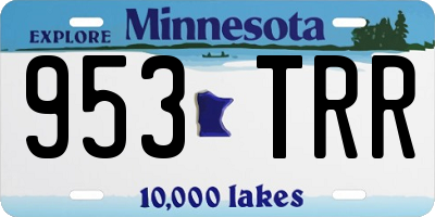 MN license plate 953TRR