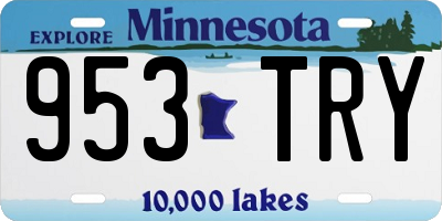 MN license plate 953TRY