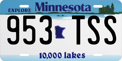 MN license plate 953TSS