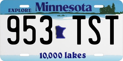 MN license plate 953TST