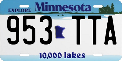 MN license plate 953TTA
