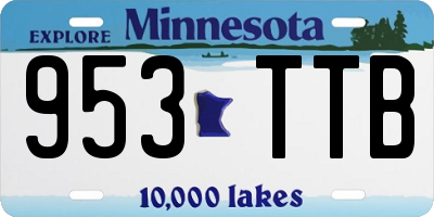 MN license plate 953TTB
