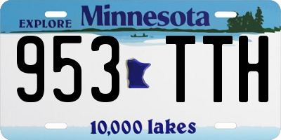MN license plate 953TTH