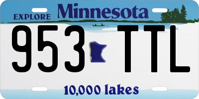 MN license plate 953TTL