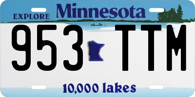 MN license plate 953TTM