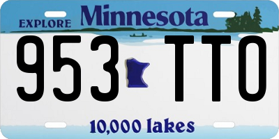 MN license plate 953TTO