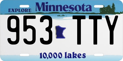 MN license plate 953TTY
