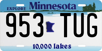 MN license plate 953TUG