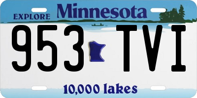 MN license plate 953TVI