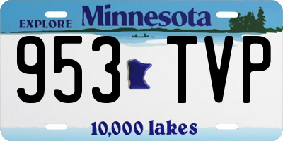 MN license plate 953TVP