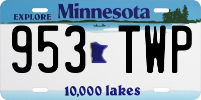 MN license plate 953TWP
