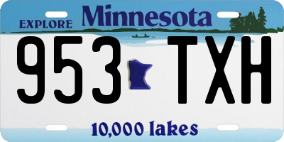 MN license plate 953TXH