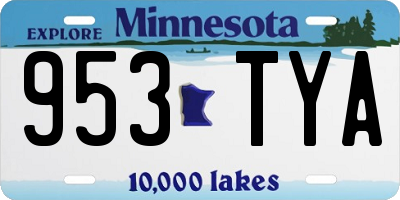 MN license plate 953TYA