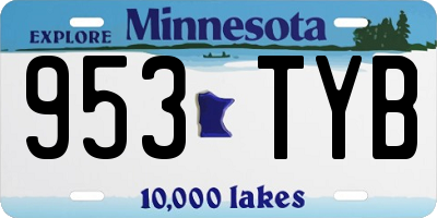 MN license plate 953TYB