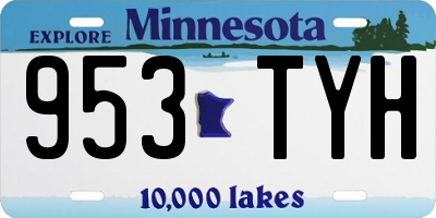MN license plate 953TYH