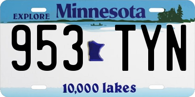 MN license plate 953TYN