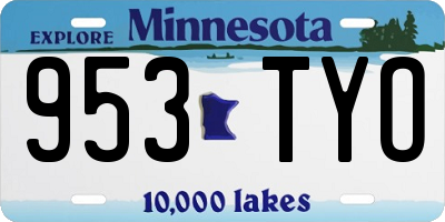MN license plate 953TYO