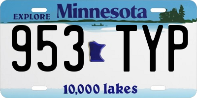 MN license plate 953TYP