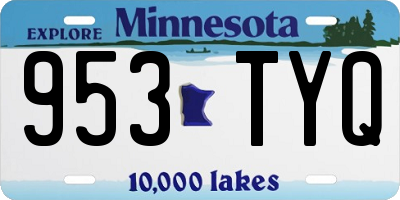 MN license plate 953TYQ
