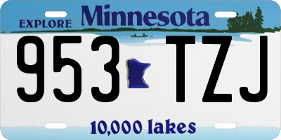 MN license plate 953TZJ