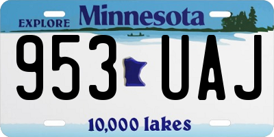 MN license plate 953UAJ