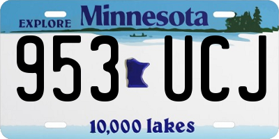 MN license plate 953UCJ