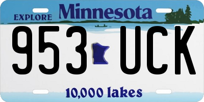 MN license plate 953UCK