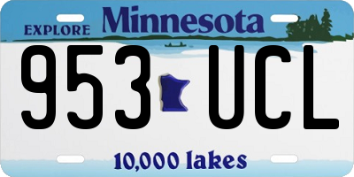 MN license plate 953UCL