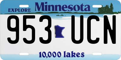 MN license plate 953UCN