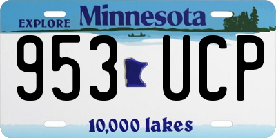 MN license plate 953UCP