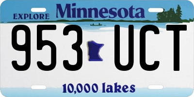 MN license plate 953UCT