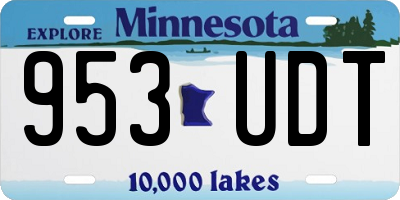 MN license plate 953UDT