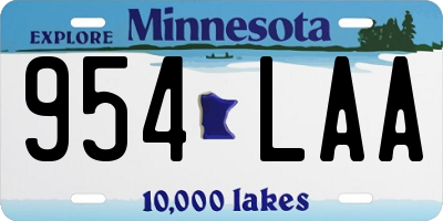 MN license plate 954LAA