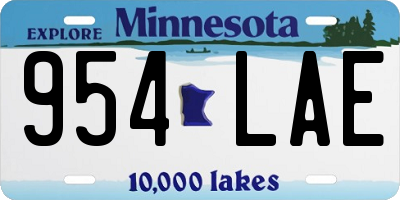 MN license plate 954LAE