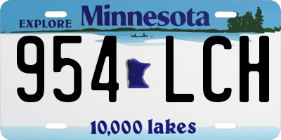 MN license plate 954LCH