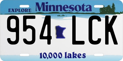 MN license plate 954LCK